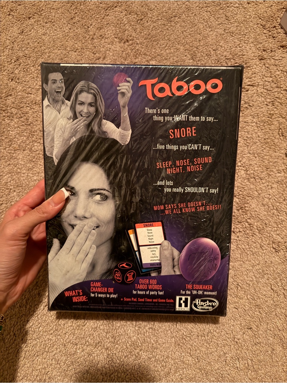Hasbro Taboo Party Game - Black and Purple Packaging
